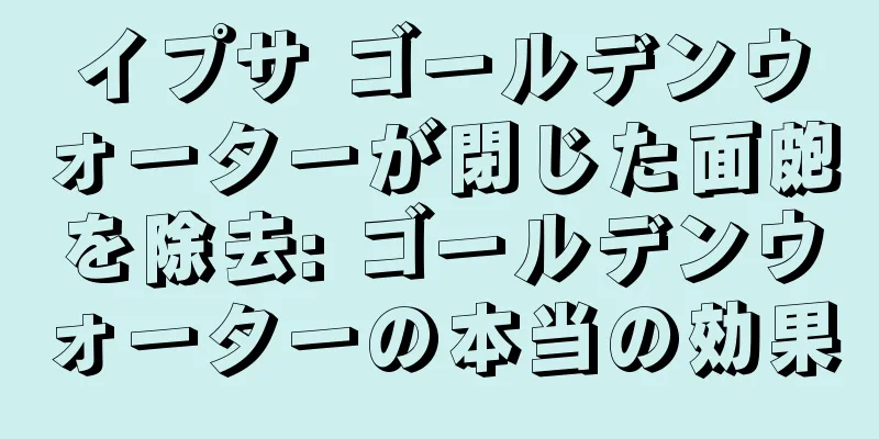 イプサ ゴールデンウォーターが閉じた面皰を除去: ゴールデンウォーターの本当の効果