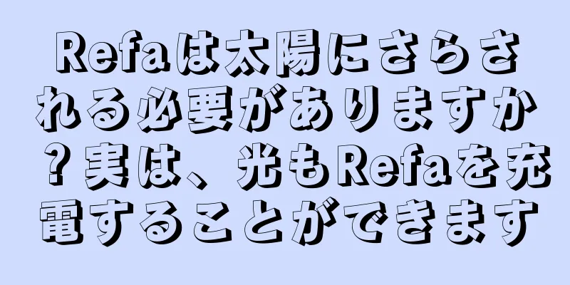 Refaは太陽にさらされる必要がありますか？実は、光もRefaを充電することができます