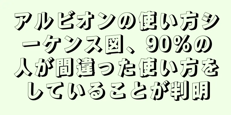 アルビオンの使い方シーケンス図、90%の人が間違った使い方をしていることが判明