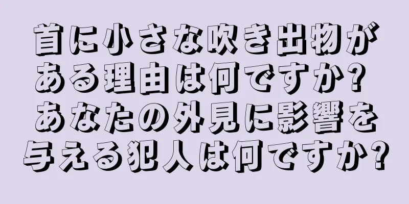 首に小さな吹き出物がある理由は何ですか? あなたの外見に影響を与える犯人は何ですか?