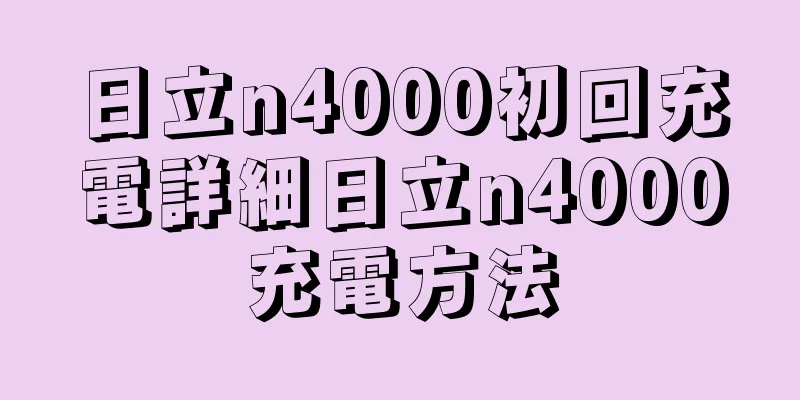 日立n4000初回充電詳細日立n4000充電方法