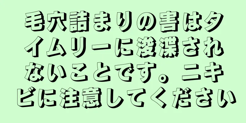 毛穴詰まりの害はタイムリーに浚渫されないことです。ニキビに注意してください